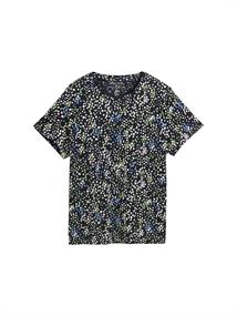 T-Shirt mit Print multicolor navy dot structure