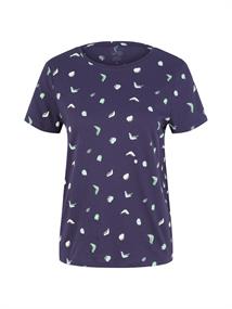 T-Shirt mit Print navy abstract dot print