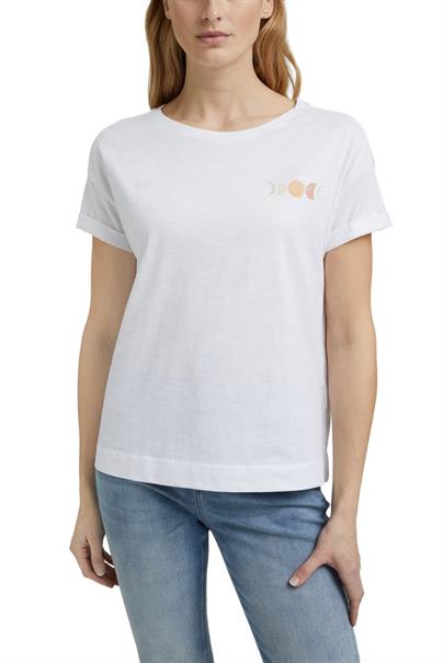 T-Shirt mit Print, Organic Cotton white 2