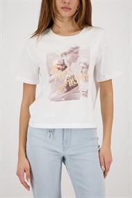 T-Shirt mit Print pastel yellow