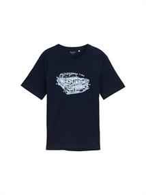 T-Shirt mit Print sky captain blue