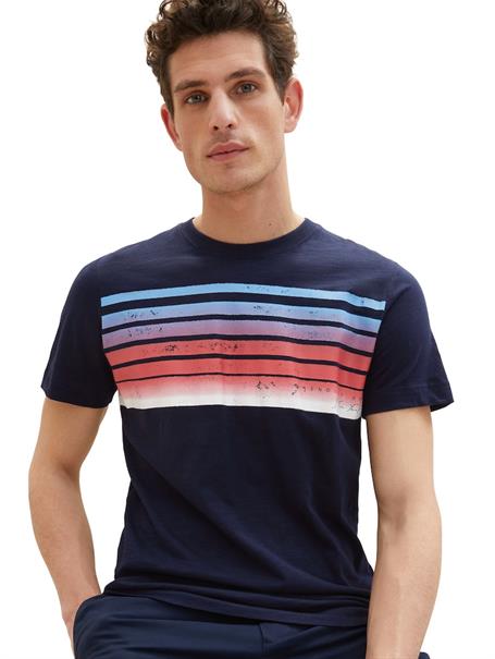 T-Shirt mit Print sky captain blue