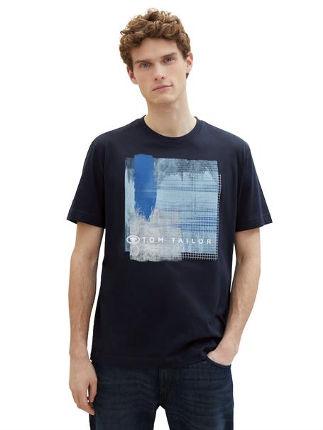 T-Shirt mit Print sky captain blue
