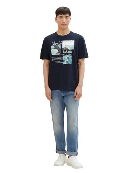 T-Shirt mit Print sky captain blue