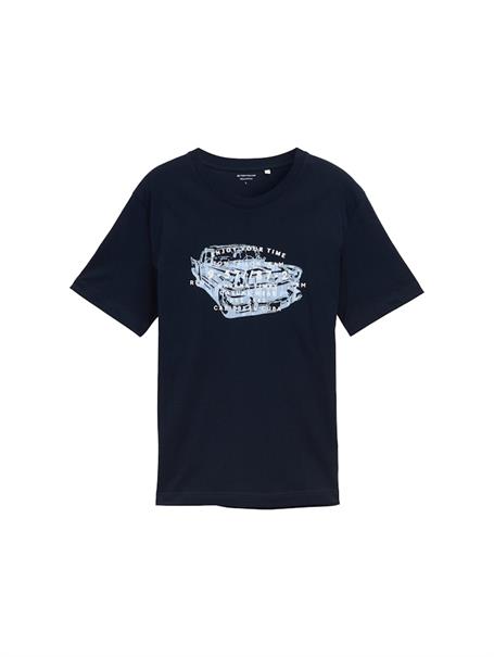 T-Shirt mit Print sky captain blue