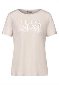 T-Shirt mit Print smooth sand beige