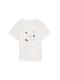 T-Shirt mit Print soft clear white