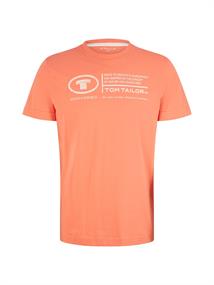 T-Shirt mit Print soft peach orange
