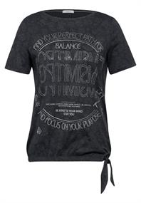 T-Shirt mit Print und Deko black