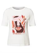 T-Shirt mit Print vanilla white