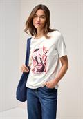 T-Shirt mit Print vanilla white