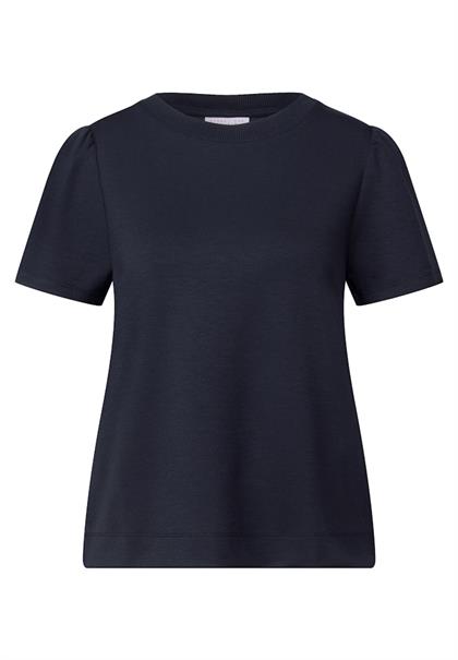 T-Shirt mit Puffärmeln dark void blue