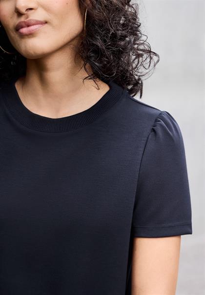 T-Shirt mit Puffärmeln dark void blue