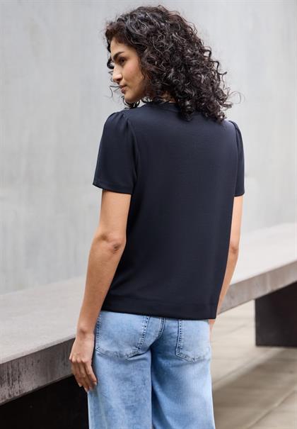 T-Shirt mit Puffärmeln dark void blue