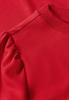 T-Shirt mit Puffärmeln mandarin red