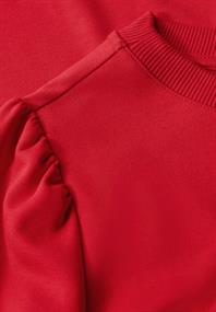 T-Shirt mit Puffärmeln mandarin red