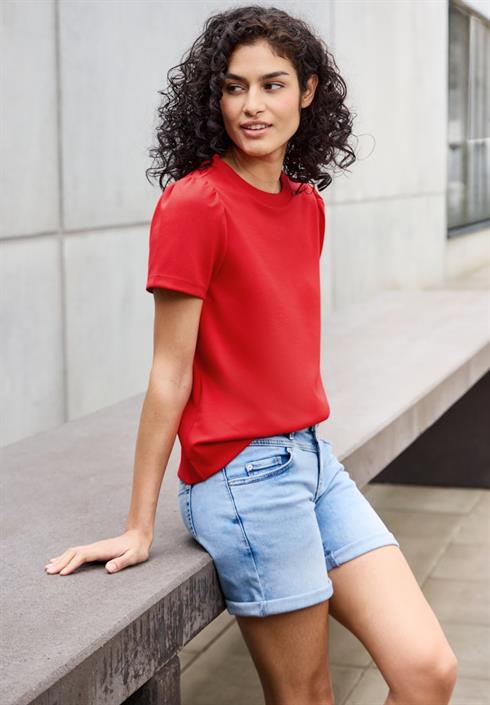 t-shirt-mit-puffärmeln-mandarin-red