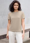 T-Shirt mit Puffärmeln sandshell beige