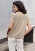 T-Shirt mit Puffärmeln sandshell beige
