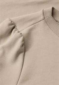 T-Shirt mit Puffärmeln sandshell beige