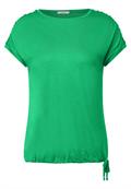 T-Shirt mit Raffdetails fresh green