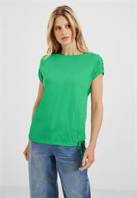 T-Shirt mit Raffdetails fresh green