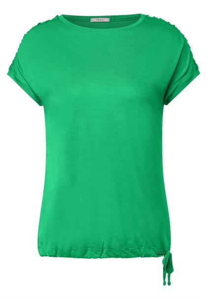 T-Shirt mit Raffdetails fresh green