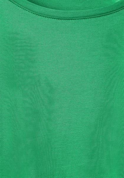 T-Shirt mit Raffdetails fresh green