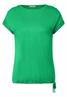 T-Shirt mit Raffdetails fresh green