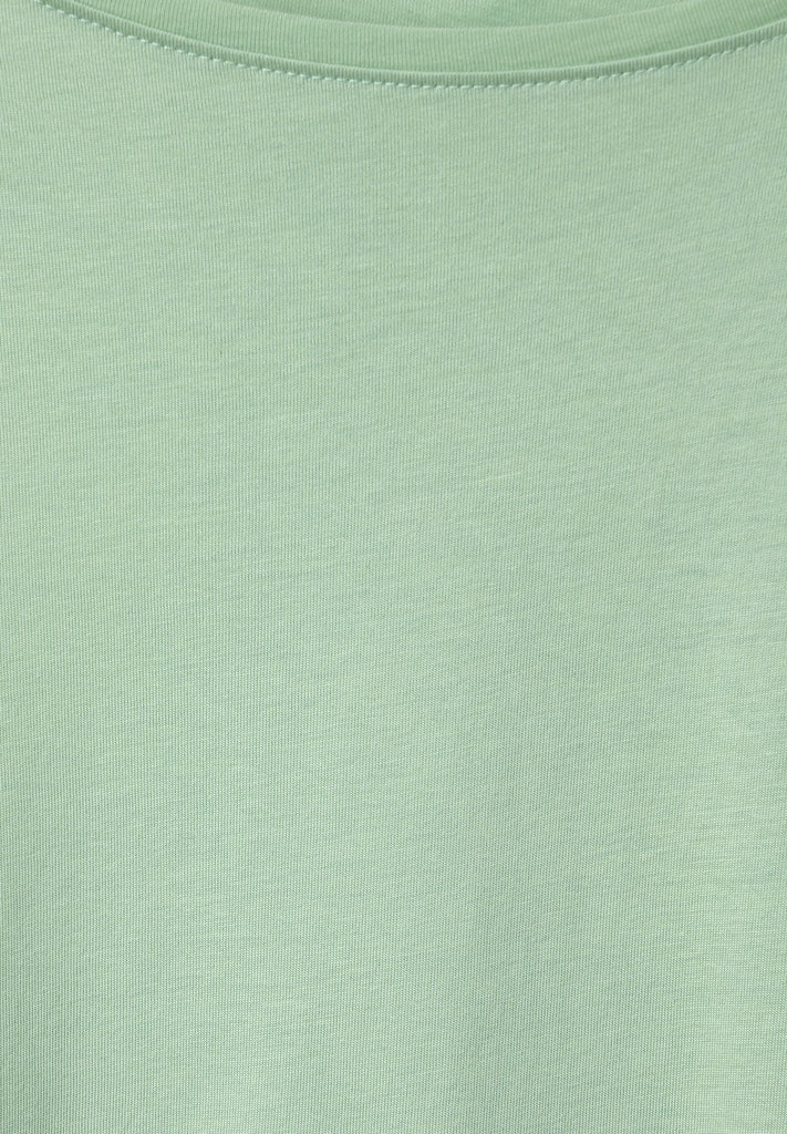 kaufen Raffdetails blue Cecil bei bequem T-Shirt Damen deep T-Shirt online mit
