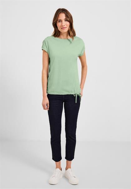 Cecil Damen T-Shirt deep blue bei mit Raffdetails online T-Shirt kaufen bequem