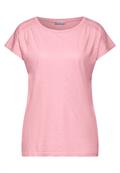 T-Shirt mit Raffung fun peach