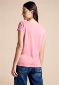 T-Shirt mit Raffung fun peach