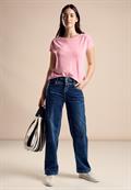 T-Shirt mit Raffung fun peach