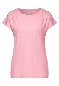 T-Shirt mit Raffung fun peach