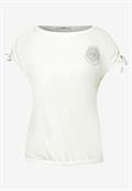 T-Shirt mit Raffung vanilla white