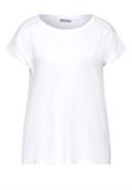 T-Shirt mit Raffung white