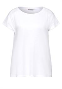 T-Shirt mit Raffung white