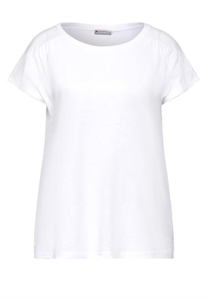 T-Shirt mit Raffung white
