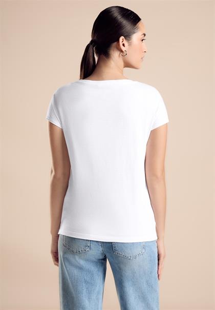 T-Shirt mit Raffung white