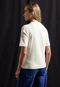 T-Shirt mit Rippstruktur off white