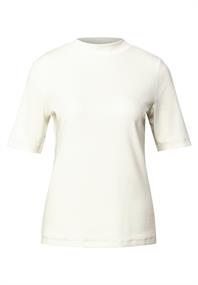 T-Shirt mit Rippstruktur off white