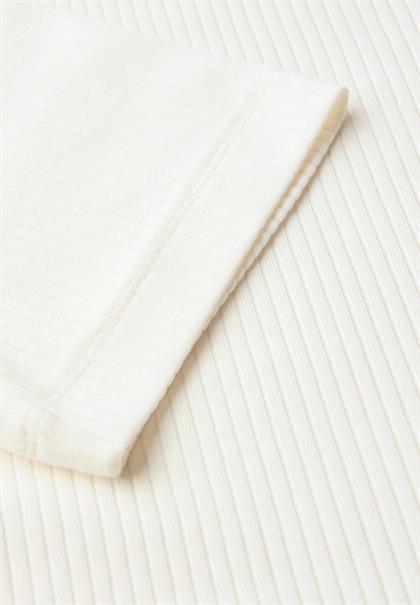 T-Shirt mit Rippstruktur off white