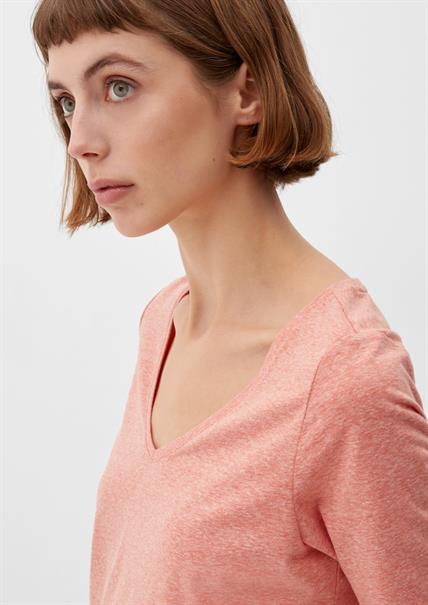 T-Shirt mit Rollsaum orange