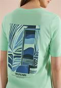T-Shirt mit Rundhals und Backprint juicy lime