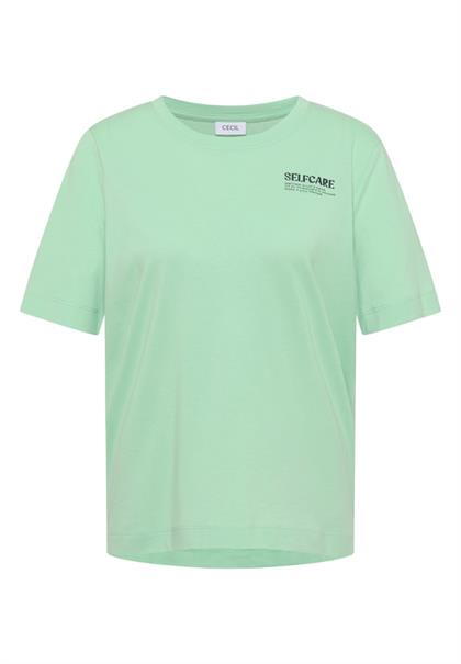 T-Shirt mit Rundhals und Backprint juicy lime