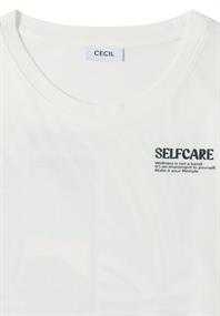 T-Shirt mit Rundhals und Backprint vanilla white