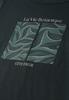 T-Shirt mit Rundhals und Blätter-Artwork deep bound green