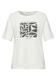 T-Shirt mit Rundhals und Blätter-Artwork off white