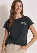 T-Shirt mit Rundhals und Embroidery palm breeze green